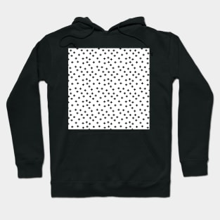 Black hand drawn pluses pattern on white Hoodie